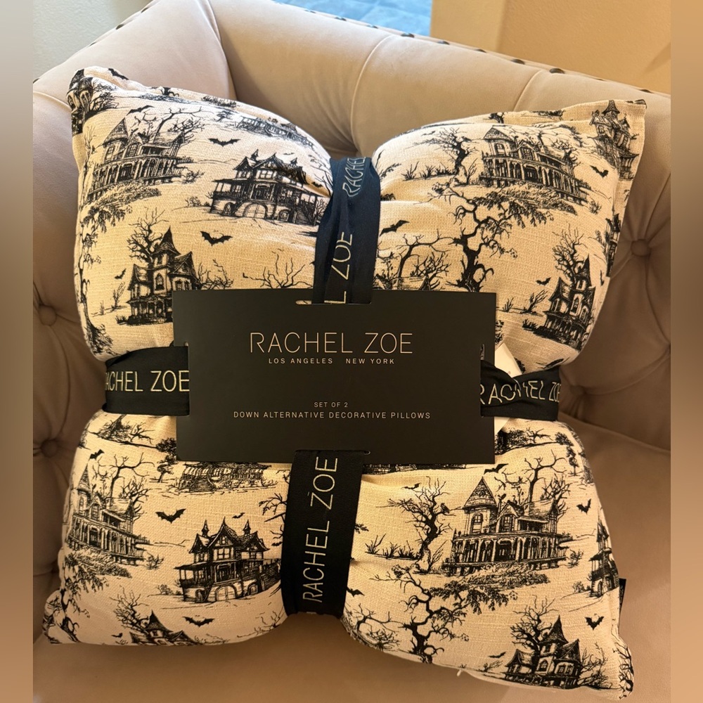Rachel Zoe Halloween Set of 2 Haunted Mansion Decorative Pillows Large